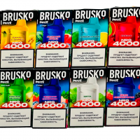 (М) Одноразовая электронная сигарета Brusko NRG 4000 - банан дыня